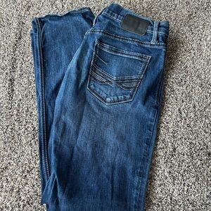 BKE Blue Slim Straight Jeans with Classic Stitching